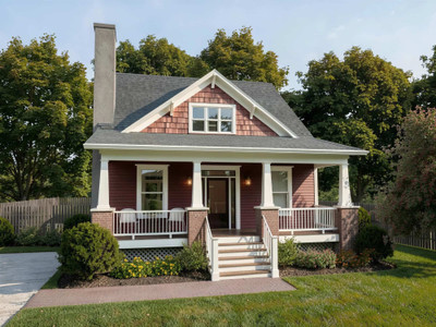 Bungalow House Plan - 77814 - Front Exterior