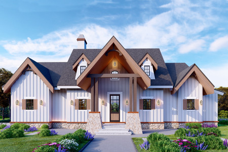 Ranch House Plan - High Country Cottage 77835 - Front Exterior