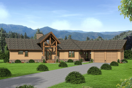 Lodge Style House Plan - 78645 - Front Exterior