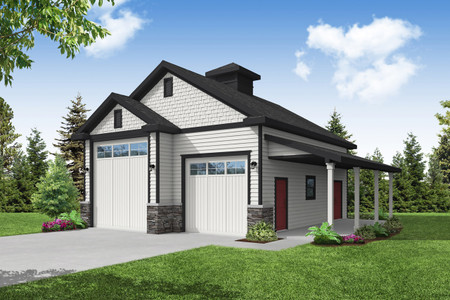 Farmhouse House Plan - Garage 79905 - Front Exterior