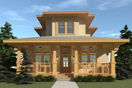 Craftsman House Plan - Florida Cracker 80080 - Front Exterior