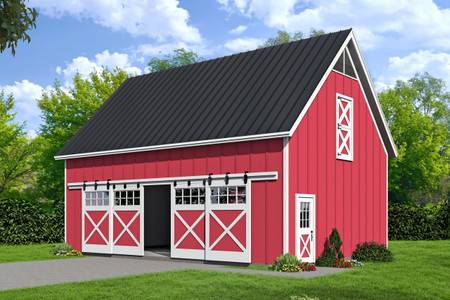 Farmhouse House Plan - Barn 82644 - Front Exterior