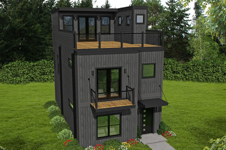 Contemporary House Plan - Cannon 82788 - Front Exterior