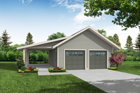 Traditional House Plan - Garage 83224 - Front Exterior