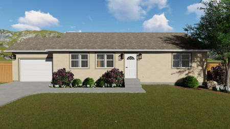Ranch House Plan - Akers 85608 - Front Exterior
