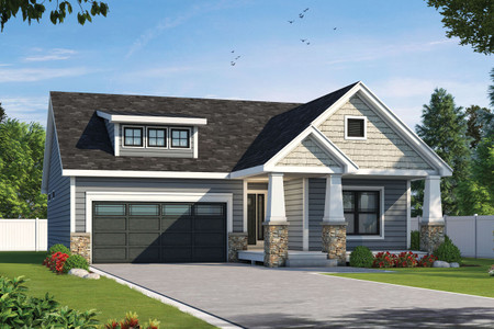 Craftsman House Plan - Kendra Springs 88261 - Front Exterior