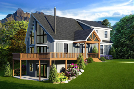 Craftsman House Plan - Pine Haven Lookout 89388 - Front Exterior