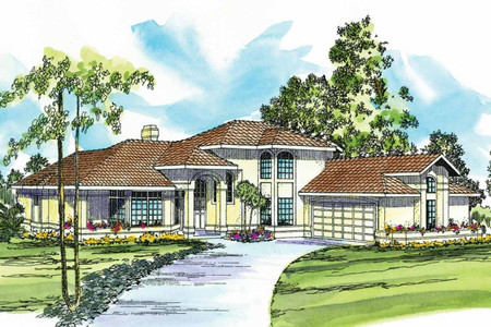 Mediterranean House Plan - St. Petersburg 91041 - Front Exterior