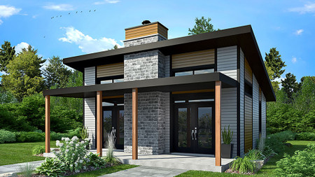 Modern House Plan - Bonzai 91751 - Front Exterior