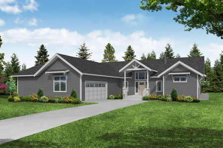 Craftsman House Plan - Wasilla 92255 - Front Exterior