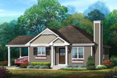 Cottage House Plan - 93966 - Front Exterior