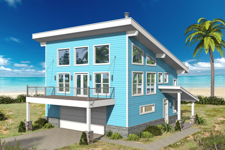 Contemporary House Plan - Eagle River 2.5 94352 - Front Exterior