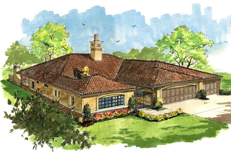 Mediterranean House Plan - Mariposa 98172 - Front Exterior