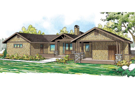 Prairie House Plan - Sand Point 99173 - Front Exterior