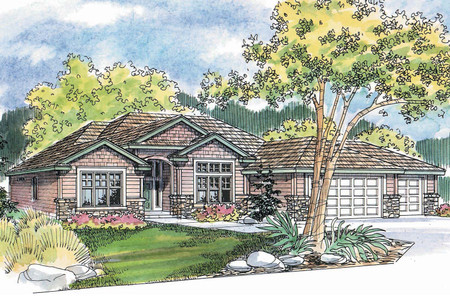 Ranch House Plan - Clearfield 99485 - Front Exterior