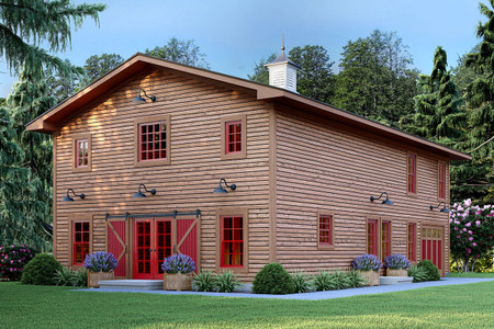 Lodge Style House Plan - Sportsmen's Refuge 77514 - Front Exterior