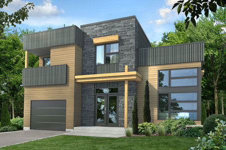 Contemporary House Plan - 95920 - Front Exterior