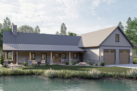 Farmhouse House Plan - Hickory Hills 93541 - Front Exterior