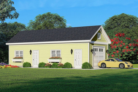 Traditional House Plan - Golden Studio 26836 - Front Exterior