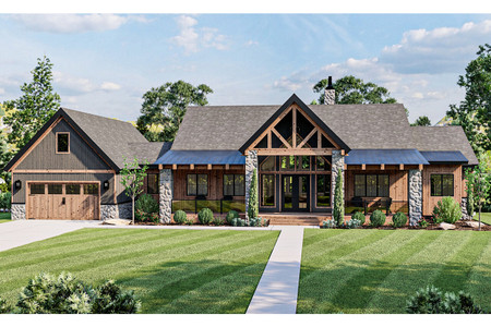 Craftsman House Plan - Bramble Hill 61993 - Front Exterior