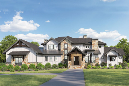 Craftsman House Plan - Walker Road 78255 - Front Exterior