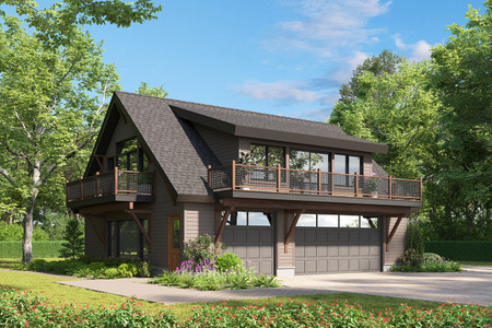 Craftsman House Plan - Webeler 14566 - Front Exterior