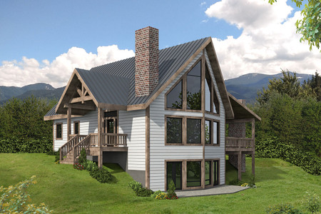 Mountain Rustic House Plan - 32397 - Front Exterior