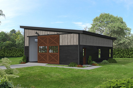 Country House Plan - Victoria Point RV Barn 85935 - Front Exterior