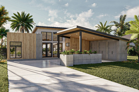 Modern House Plan - Haskell 99398 - Front Exterior