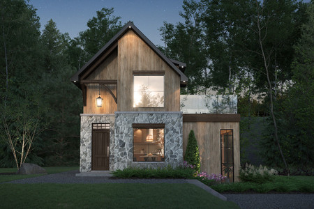 Mountain Rustic House Plan - Rifugio 31467 - Front Exterior