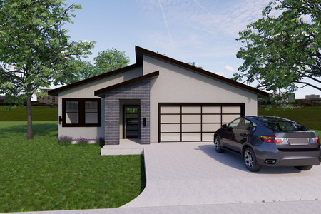 Contemporary House Plan - 58416 - Front Exterior