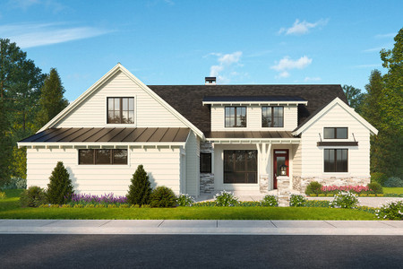 Craftsman House Plan - Winterbrook 66046 - Front Exterior