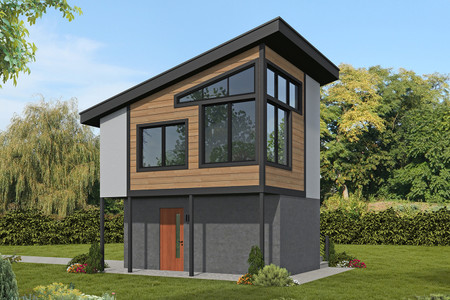 Contemporary House Plan - Butterworth Escape 52026 - Front Exterior