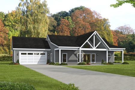 Ranch House Plan - Scenic View 14701 - Front Exterior