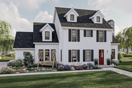 Colonial House Plan - Milbridge  27932 - Front Exterior