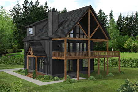 Mountain Rustic House Plan - Pine Hills 30085 - Front Exterior