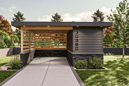 Modern House Plan - Maddox 79842 - Front Exterior