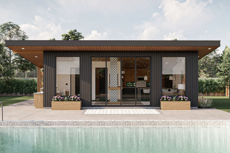 Modern House Plan - Regis Flats 96667 - Front Exterior