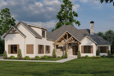 Craftsman House Plan - Timber Cove 60488 - Front Exterior