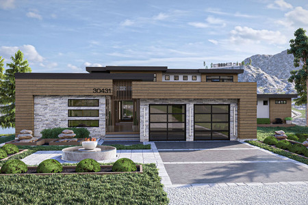 Modern House Plan - Zepplin 35983 - Front Exterior