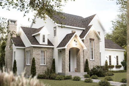 French Country House Plan - London Fog 60996 - Front Exterior