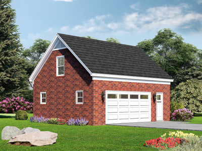 Traditional House Plan - Featherstone Garage 91511 - Front Exterior