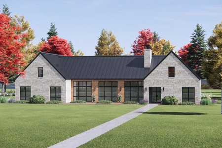 Modern House Plan - 69873 - Front Exterior