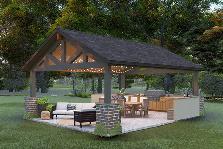 Traditional House Plan - Haslam Pavilion 99109 - Rear Exterior