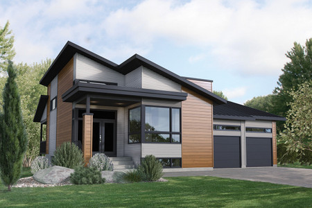 Contemporary House Plan - 77343 - Front Exterior