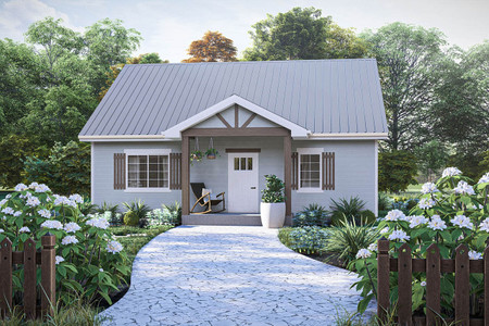 Cottage House Plan - Grady 47498 - Front Exterior