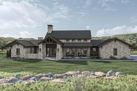Ranch House Plan - Amarillo 32742 - Front Exterior