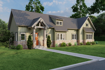 Mountain Rustic House Plan - Millcreek Place 20018 - Front Exterior