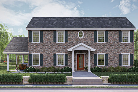 Colonial House Plan - Barkersville 32199 - Front Exterior