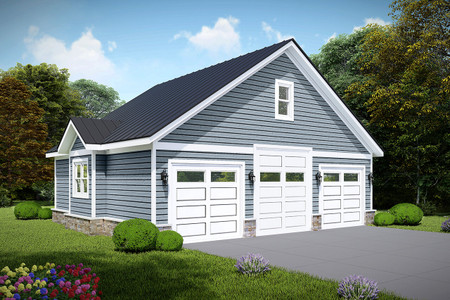 Craftsman House Plan - Greenfield Garage 35235 - Front Exterior
